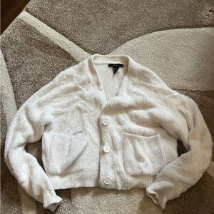Forever 21 White Cardigan Sweater